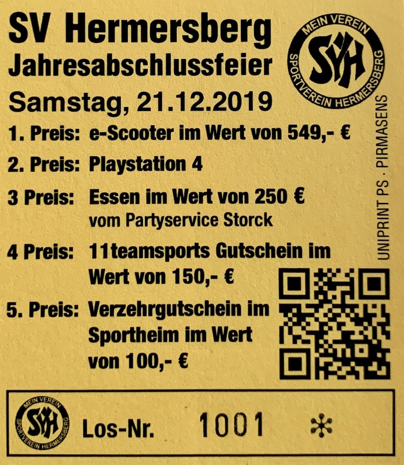 2019 tombola